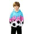 thumbnail image 3 of ZHOGXU Boys Girls Dripping Ice Cream Print Hoodie Long Sleeve Pullover Sweatshirt Kids Casual Classic Tops,8-9 Years, 3 of 7