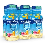(2 pack) PediaSure Grow & Gain with Immune Support, 7g Protein, Banana, 8-fl-oz Bottle, Pack of 6