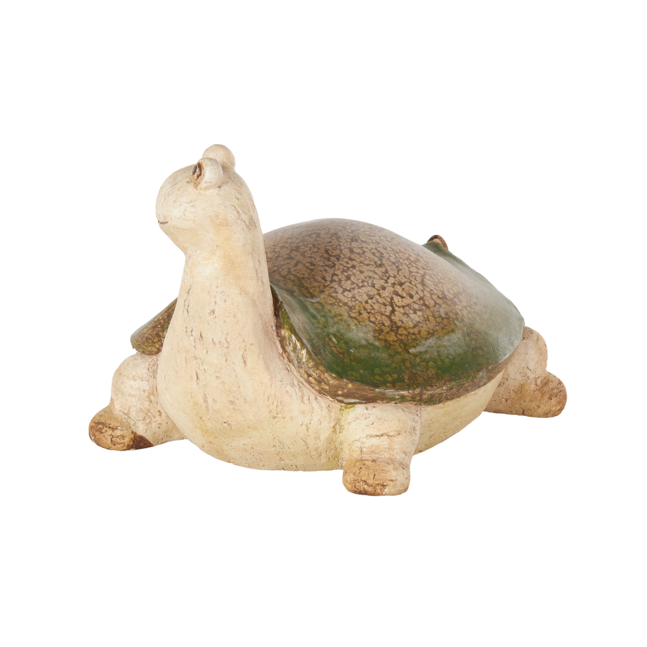 DecMode 8" Turtle Garden Sculpture with Green Shell