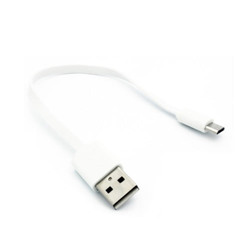 aldrig skæg det samme White Short Flat USB Cable Rapid Charger Sync Power Wire Micro-USB Data Cord  Supports Fast Charging Compatible With Verizon Ellipsis 7 8 - Walmart.com