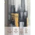 thumbnail image 3 of City Building Sheer Curtains for Living Room Bedroom Modern Chic Abstract Oil Painting Art Sheer Curtains 54 Inch Long 2 Panels Set Light Filtering Curtain Window Treatments Drapes for Dining Room, 3 of 6