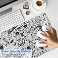 thumbnail image 4 of Long Mouse Pads for Desk,Halloween Doodle Pattern Desk Mats on Top Of Desks, Desk Mouse Pad Extra Large with 3mm Non-Slip Base and Stitched Edge for Gaming,Office,Work,Home 35.4"x15.7", 4 of 6
