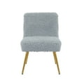 thumbnail image 3 of Porthos Home Gemma Dining Chairs, Plush Fabric, Gold Legs, Thick Seat, 3 of 6