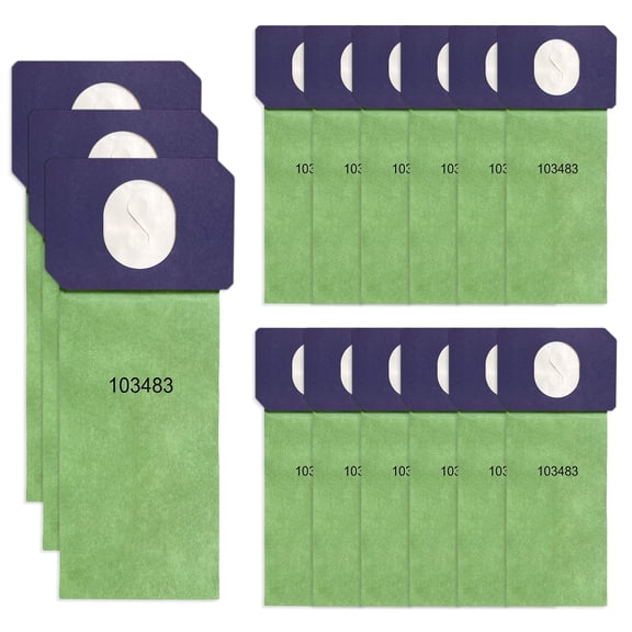 15 Pack 103483 Micro Filter Bags Replacement for ProTeam 3.25 Quart Upright Vacuum: Proforce 1200XP and 1500XP, Replace Part #103483 Vacuum Bag