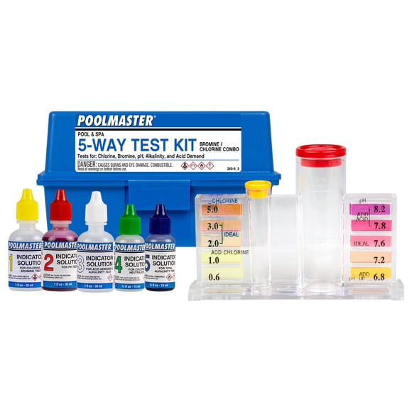 Kit de prueba de 5 vías Poolmaster Essential Collection de Chemistry Set