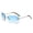 Blue, variant on Rimless Square Sunglasses Rhinestone Butterfly Decor Eyewear Uv Protection Glasses For Driving Beach Daily Fashion Accessory(Blue-13.3Cm)
