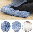 thumbnail image 5 of 22x22in Square Meditation Cushion - Floral Velvet Floor Pillow for Kids Adults, Pets Sleep Mat Gym Yoga Seat Cushion with Handle, Perfect for Home Bedroom Livingroom, Office, School Sitting, 5 of 7