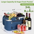 thumbnail image 2 of Cesta de Picnic Aislada Tirrinia Grande 34L Resistente al Agua Azul, 2 of 8