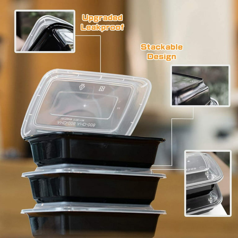 150 pack bento lunch box disposable bpa-free food packaging meal