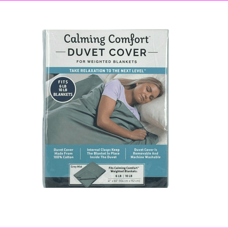 Calming Comfort Duvet Cover for Weighted Blankets Grey Mist 41 x 60