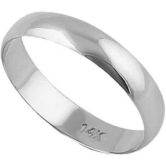 Men’s or Women's 14K Yellow or White Gold 5MM Classic Plain Simple Wedding Band byJewelMore