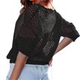thumbnail image 4 of Long Sleeve Women Hollow Out Casual Knit Sweater, 4 of 5