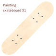 thumbnail image 1 of Planche à Roulettes 58,5 cm Érable Planche à Roulettes Vierge Adultes Enfants DIY Planche Décorative Peinte à la Main Double Bascule, 1 of 6