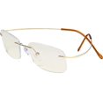 thumbnail image 1 of Eyekepper Blue Light Filter Glasses Women Men - UV Protection Titanium Rimless Computer Eyeglasses - Gold, 1 of 6