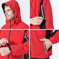 thumbnail image 3 of Hombres Mujeres Invierno Abrigo impermeable Con capucha Grueso A prueba de viento Transpirable Cálido, 3 of 7
