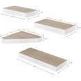 thumbnail image 2 of Way Basics Premium Cat Scratcher Floating Wall Shelf (4 Pack) (White), 2 of 6
