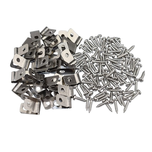 Fence Wire Clips Stainless Steel Fence Wire Clips Cable Clamps Assortment Kits for Offices Warehouse Factory