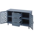thumbnail image 7 of American Sideboard Buffet Cabinet,Storage Cabinet with 2 Doors and 3 Drawers,Console Table for Bedroom,Living Room,Study,Blue, 7 of 7