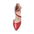 thumbnail image 3 of Zapatos de Tacón con Correa al Tobillo para Mujer DREAM PAIRS Rojo Tacón de 5 cm, 3 of 8