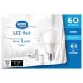 thumbnail image 2 of Great Value 60W A19 Daylight LED bulbs 8-pack, 2 of 2