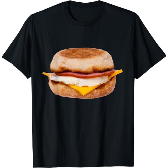 Breakfast Sandwich T-Shirt Ham Egg and Cheese on a English Muffin