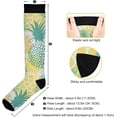 thumbnail image 3 of FREEAMG High Elasticity Compression Socks, High Knee Socks Adult Universal Leisure Relieve Fatigue,Pineapples Tropical Travel Daily with Running (1 Pair), 3 of 7