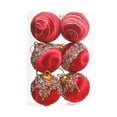 thumbnail image 5 of sunsanly 6 Pcs Christmas Ornaments Balls Shatterproof Flocked Ball with Small Beads Indoor Hanging Decorations for Xmas Tree Glitter Party, 5 of 8