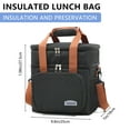 thumbnail image 4 of Inslulated Lunch Bag Box for Adults Men Women Resuable Large for Working Camping Travel Picnic Black, 4 of 7