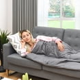thumbnail image 2 of Gymax 10 lbs Weighted Blankets Twin/Full/Queen/King Size Cotton w/ Glass Beads, 2 of 10
