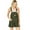 Olive, variant on Revolt Women's Juniors Classic Twill Short Overalls (Khaki, Large)