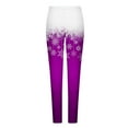 thumbnail image 5 of BLVB Christmas Leggings for Women Fall Winter Stretchy Lounge Pants Snowflake Printed Casual Comfy Trousers for Vacation, 5 of 5