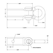 Rigid Hitch (TSM-22-D) Tow Strap Shackle Mount for 2 Inch Receivers - Made In U.S.A.