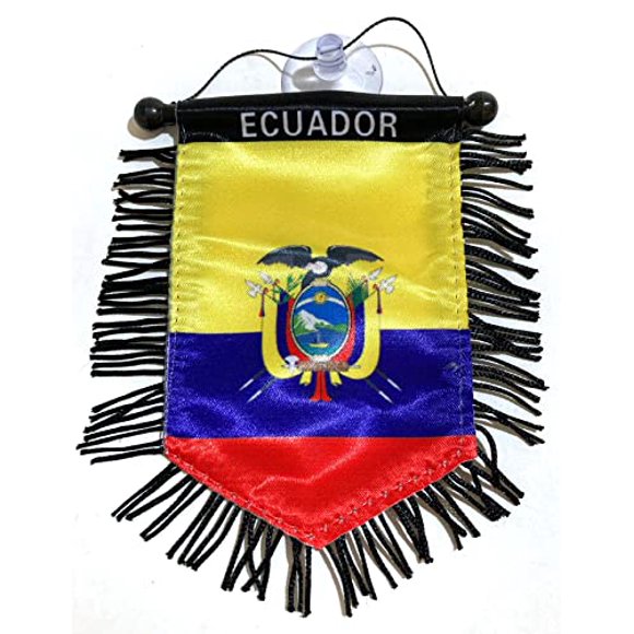 Ecuador Flag Ecuadorian Pride Automobile rearview mirror Mini car Flag Great for ur car or Home