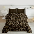 thumbnail image 2 of jejeloiu Rustic Leopard Hide Bedding Comforter Set,Jungle Animal Cheetah Twin Comforter Sets,Black Brown Bedding Set For Adult,Super Cozy Room Decor Reversible,2 Pieces, 2 of 8