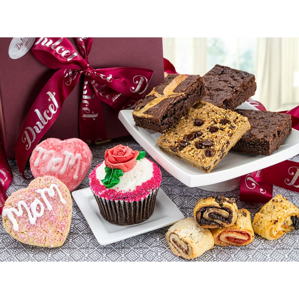 Mother Day Gifts Gift baskets Include Mom Cookies, Chocolate Cupcake