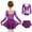 Sparkly Purple, variant on Arshiner Girls Ballet Leotards with Chiffon Dance Skirt Long Sleeve Crisscross Back Toddler Dance Outfit Combo