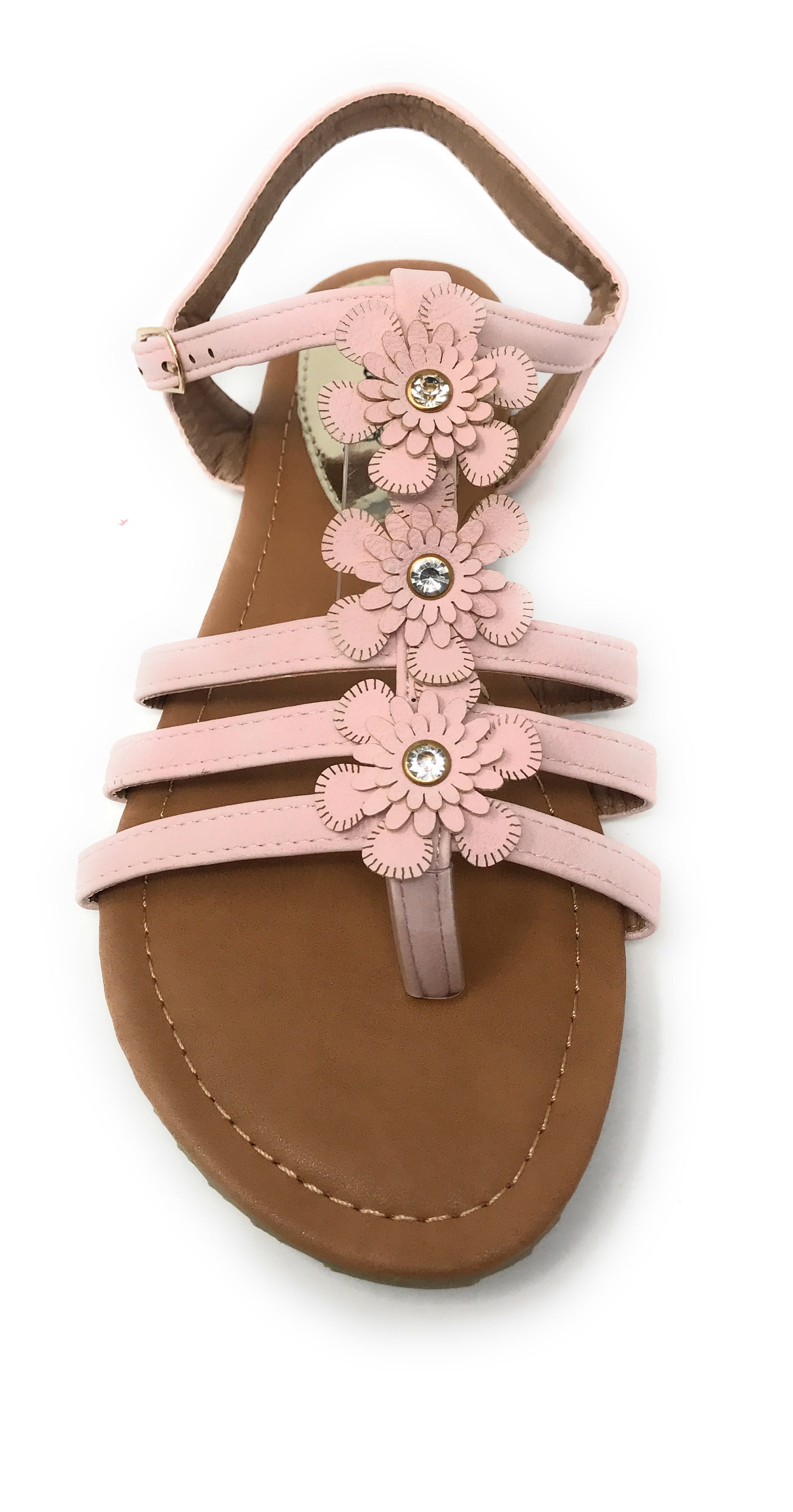 Victoria K Triple Flowers With Crossover Straps Sandals (Women)
