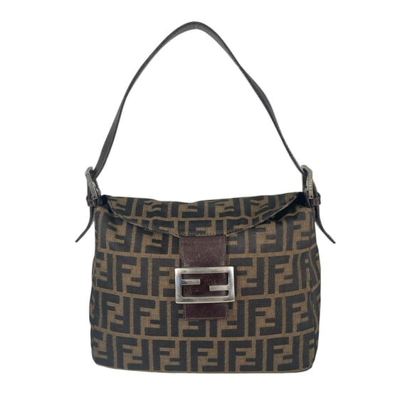 Pre-Owned FENDI Zucca handbag, canvas, brown, women's.
