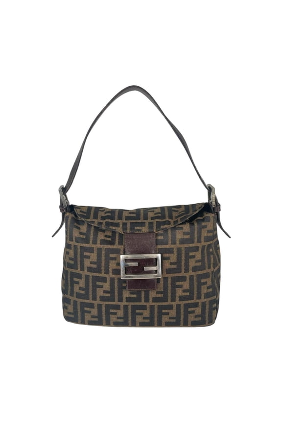 Pre-Owned FENDI Zucca handbag, canvas, brown, women's.
