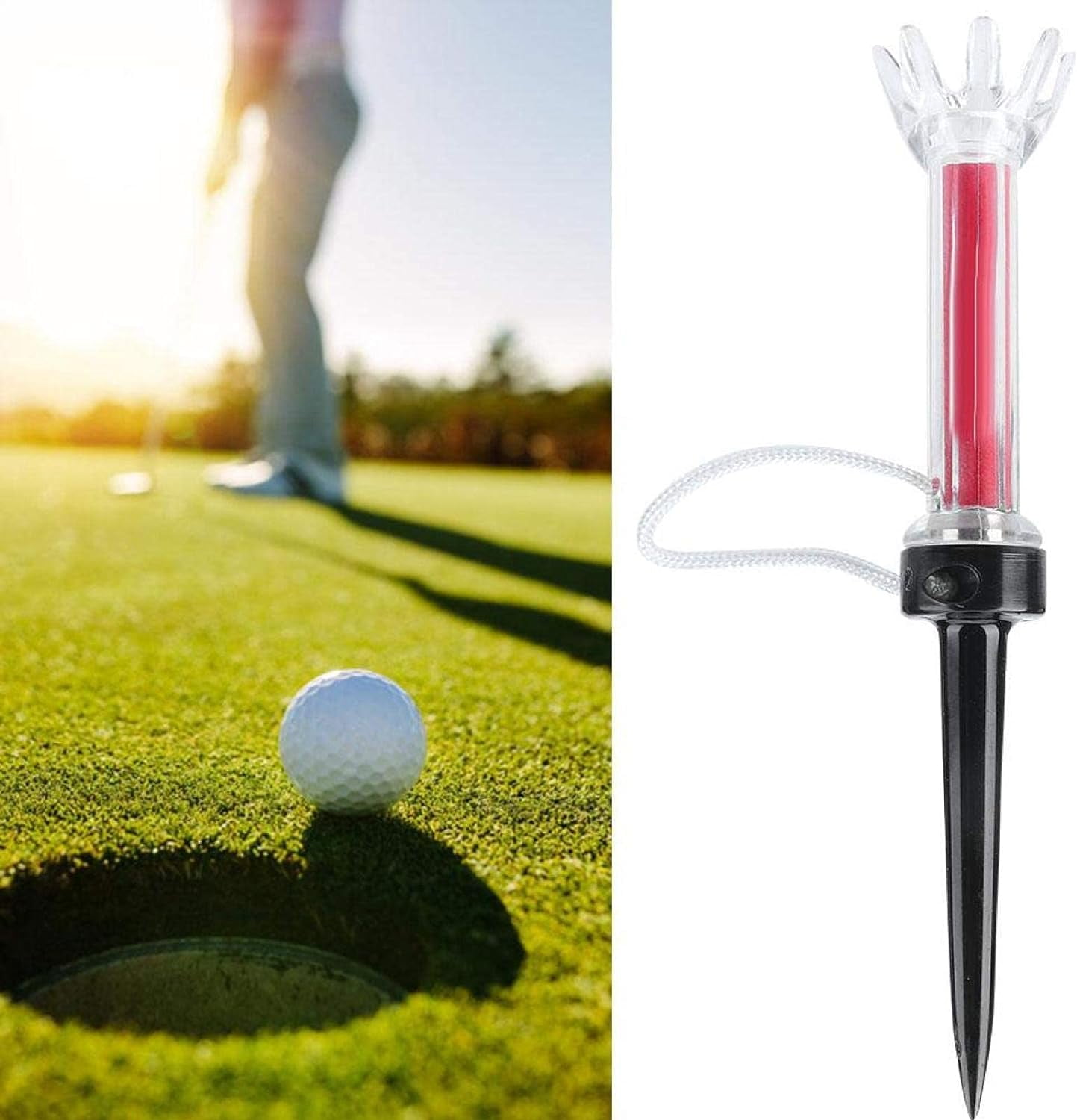 JL Golf Tees, 5Pcs Flexible Magnetic Plastic Golf Tee Training Practice Tool Accessory