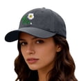 thumbnail image 4 of Floral Embroidered Baseball Cap,Elegant Casual Peaked Hat,Outdoor Sun Protection Cap,Elegant Floral Embroidered Baseball Cap Delicate Embroidere Lightweight Breathable Peaked Hat for Dress,Grey, 4 of 8
