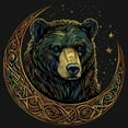 thumbnail image 3 of Celtic Moon Bear Sweatshirt Mystical Forest Animal Wildlife Nature Spiritual Celestial Lunar Viking Valhala Hoodie, 3 of 7