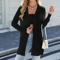 thumbnail image 6 of Bovxnpu Womens Cardigans Sweater Jacket, Lightweight Open Front Loose Cover Up Long Casual Beach Outfits with Pockets, Women's Spring Fashion New Casual Long-Sleeved Sweater Cardigan Coat L, 6 of 8