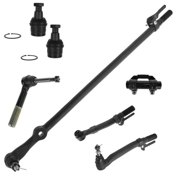 TRQ 7 Piece Steering & Suspension Kit Tie Rods Drag Link Lower Ball Joints New PSA59873 Fits select: 2005-2007 FORD F250, 2005-2007 FORD F350