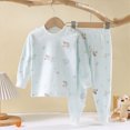 thumbnail image 2 of NOLDARES Boys Pajamas Cotton Truck Pjs Toddler 2 Piece Sleepwear Kids Winter Clothes Set 6-12 Months 12-24 Months 2t 3t 4t 5t 6t 7t 8t 9t Children,Sky Blue,4-5 Y, 2 of 5