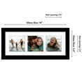 thumbnail image 3 of Americanflat 4x4 Collage Picture Frame with Shatter-Resistant Glass Fits 3 use as One 5.5x14 Poster Frame - Black, 3 of 8