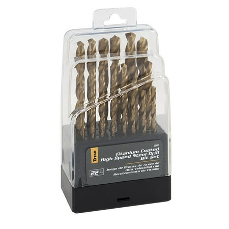 UPC: 0802090329630 | 22 Piece Titanium Drill Bit Set