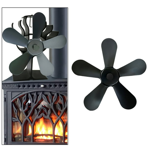 5 s ventilador de accesorio de /quemador de troncos accionado por calor hoja de ventilador de circulación respetuoso con gris Colco Parte del ventilador accionado por calor