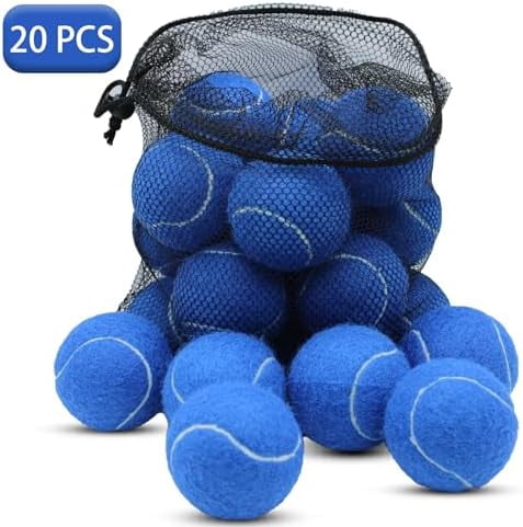 Tennis Balls, 20 Pack Training Tennis Balls,High Elasticity Practice Tennis for Beginner, Exercise Playing Balls for Pet Dog Dark Blue