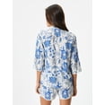 thumbnail image 4 of Viscose Long Sleeve Buttoned Floral Pyjama Top, 4 of 6